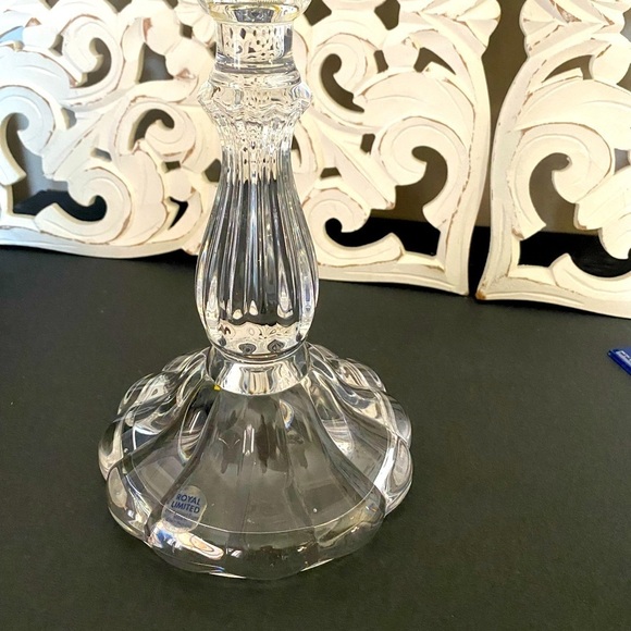 Royal Limited 24% Full Lead Crystal 10” Candlestick Holder From Czech Republic. - Picture 2 of 10